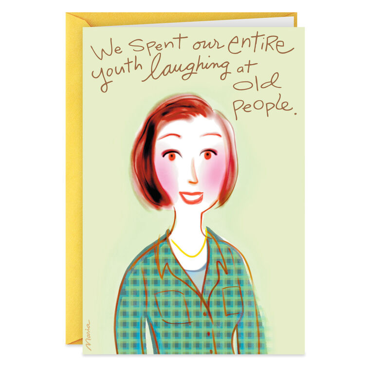 hallmark Laughing at Old People Funny Birthday Card