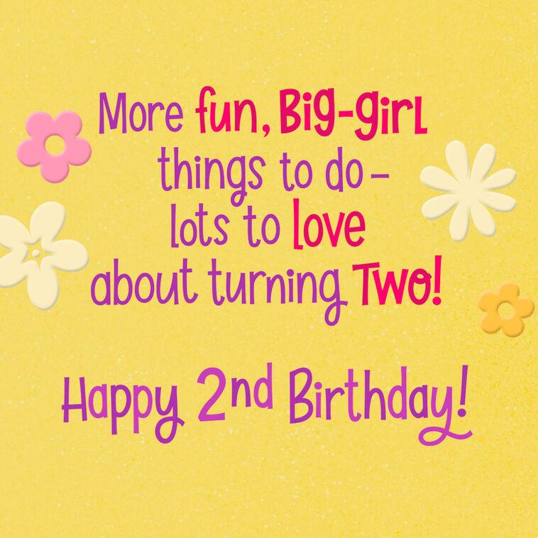 Hallmark Laughing Exploring Dreaming 2nd Birthday Card For Girls