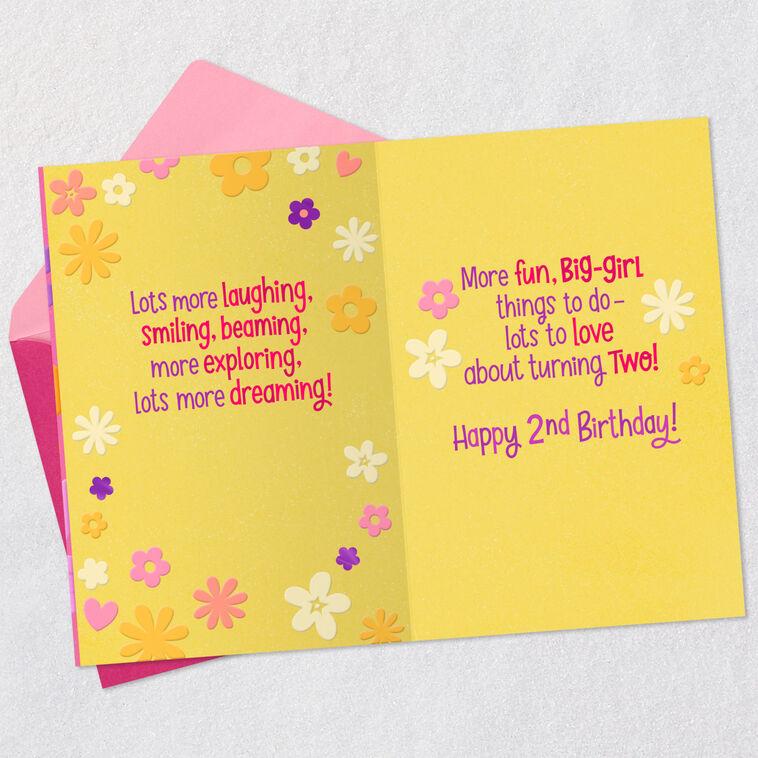 Hallmark Laughing Exploring Dreaming 2nd Birthday Card For Girls