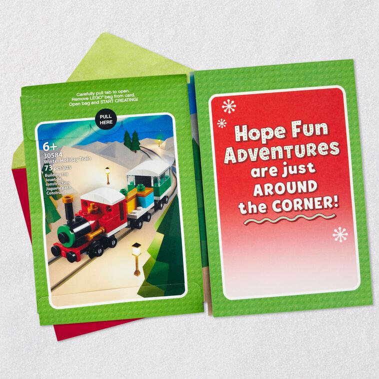 Hallmark LEGO® CREATOR™ Christmas Card For Kids With LEGO® Winter Holiday Train Set