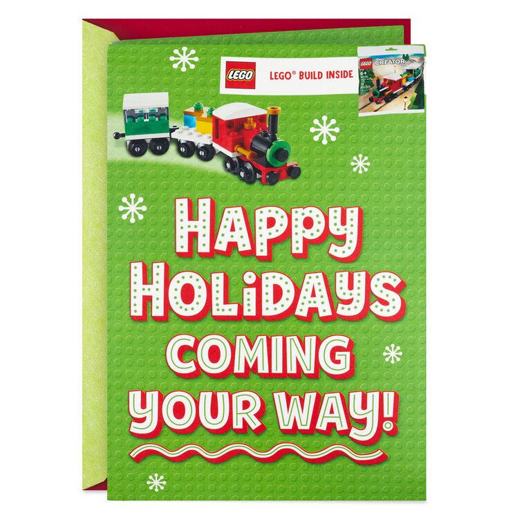 hallmark LEGO® CREATOR™ Christmas Card for Kids With LEGO® Winter Holiday Train Set
