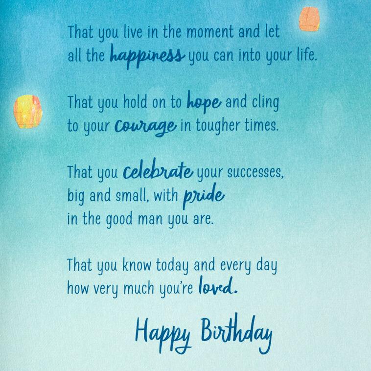 Hallmark Let All The Happiness Into Your Life Birthday Card For Son