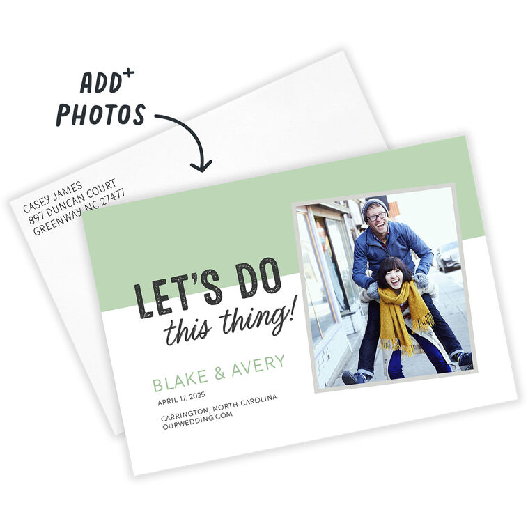 Hallmark Let's Do This Thing Flat Wedding Save The Date