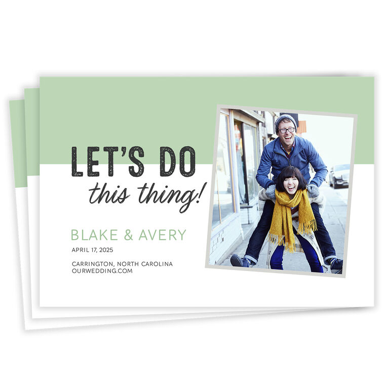 hallmark Let's Do This Thing Flat Wedding Save the Date