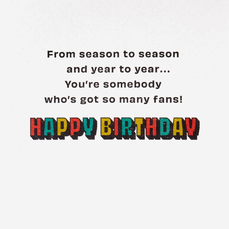 Hallmark Let's Go Sports Graphics Lettering Birthday Card For Kids