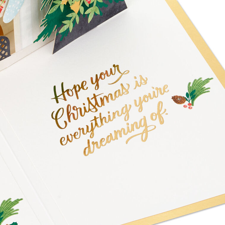 Hallmark Let Your Heart Be Light 3D Pop-Up Christmas Card