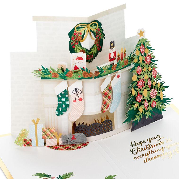 hallmark Let Your Heart Be Light 3D Pop-Up Christmas Card