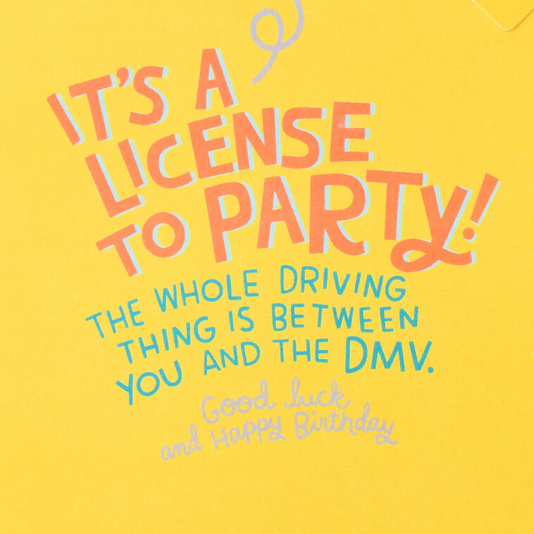 Hallmark License To Party Funny Pop-Up 16th Birthday Card