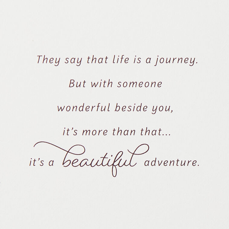 Hallmark Life Is A Beautiful Adventure Wedding Card With Magnetic Photo Frame