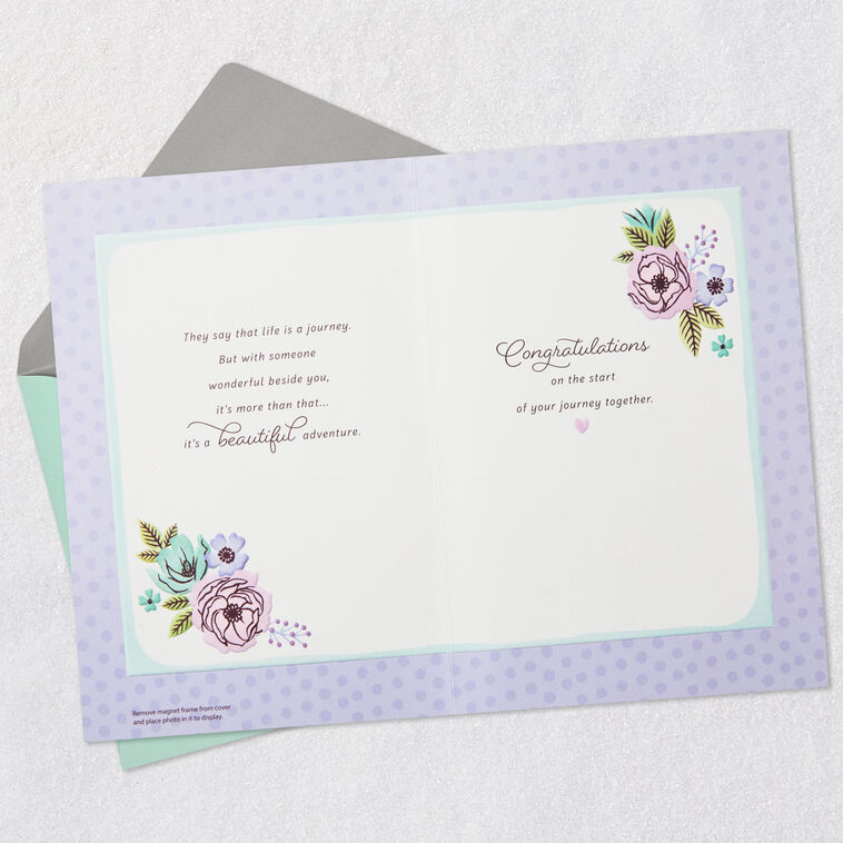 Hallmark Life Is A Beautiful Adventure Wedding Card With Magnetic Photo Frame