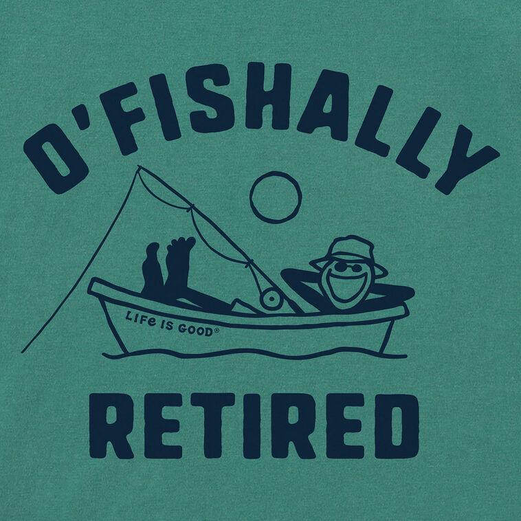 Hallmark Life Is Good Men's O'Fishally Retired Green T-Shirt