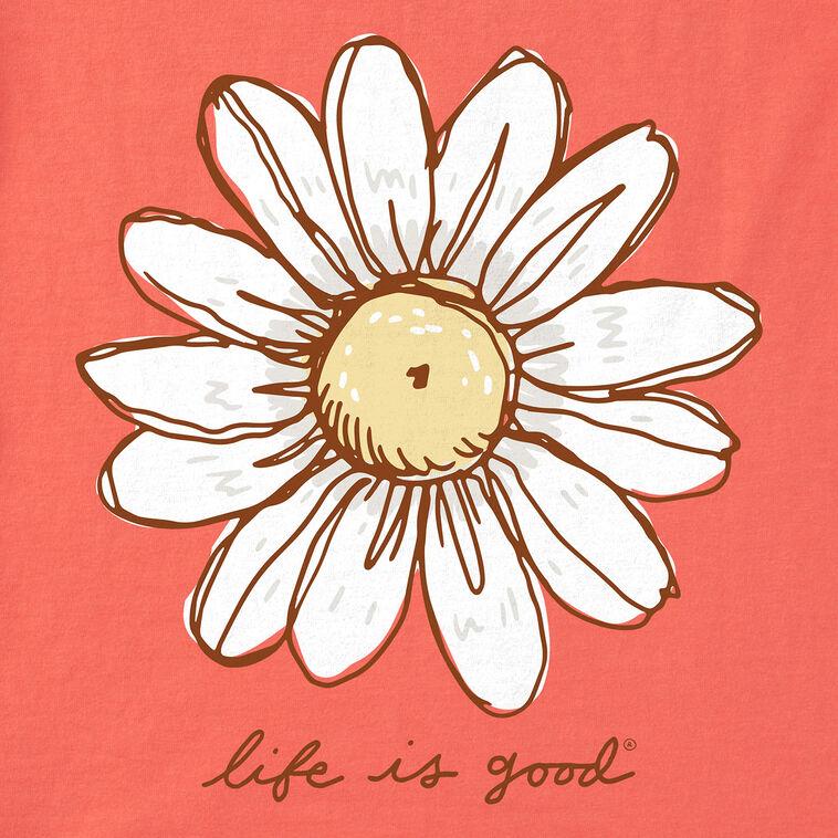Hallmark Life Is Good Women's Daisy Orange V-Neck T-Shirt