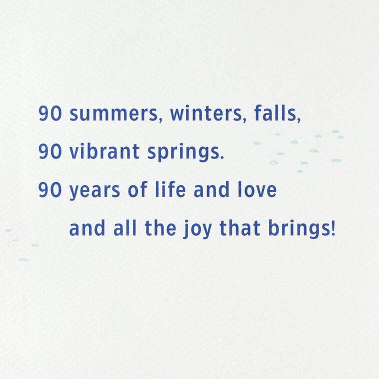 Hallmark Life Love And All The Joy 90th Birthday Card