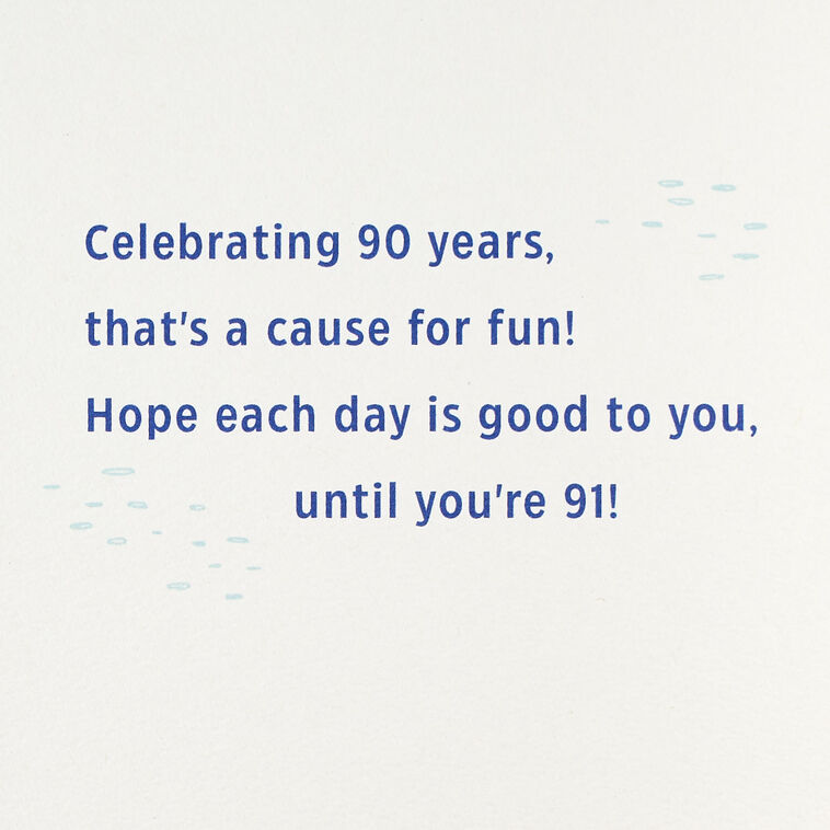 Hallmark Life Love And All The Joy 90th Birthday Card