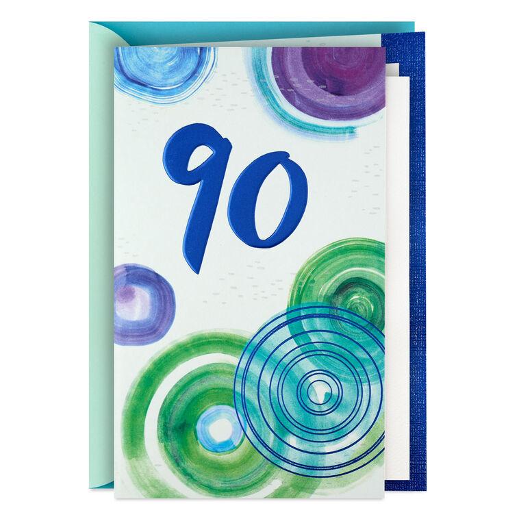 hallmark Life Love and All the Joy 90th Birthday Card