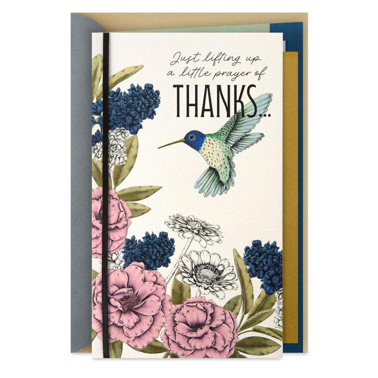 hallmark Lifting Up a Little Prayer of Thanks Thank You Card