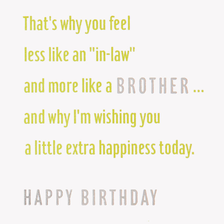 Hallmark Like A Bonus Brother To Me Birthday Card For Brother-in-Law