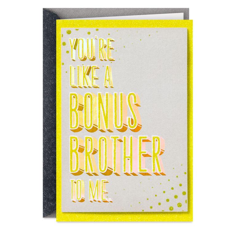 hallmark Like a Bonus Brother to Me Birthday Card for Brother-in-Law