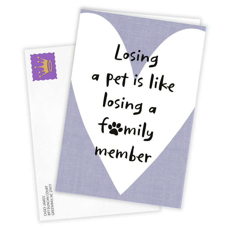 Hallmark Like Losing A Family Member Custom Pet Sympathy Card