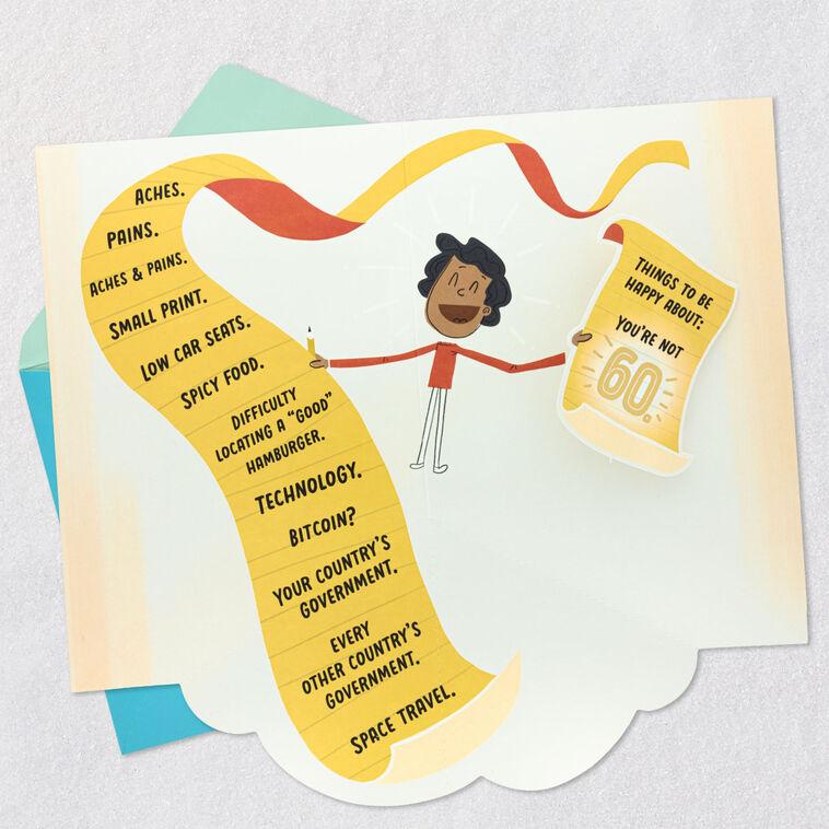 Hallmark List Of Things To Complain About Funny Pop-Up 50th Birthday Card