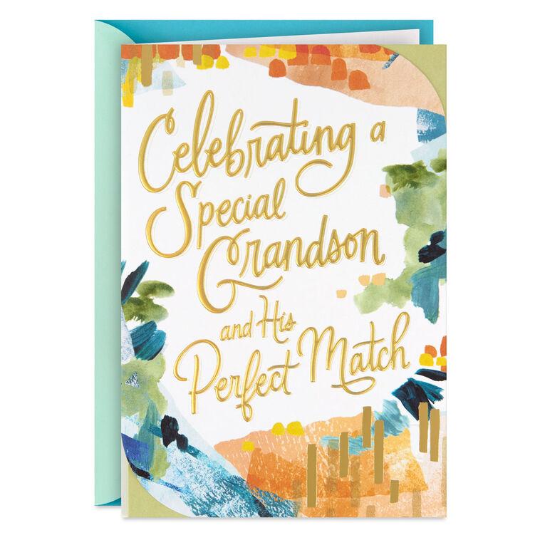 hallmark Little Happy Moments Anniversary Card for Grandson and Spouse