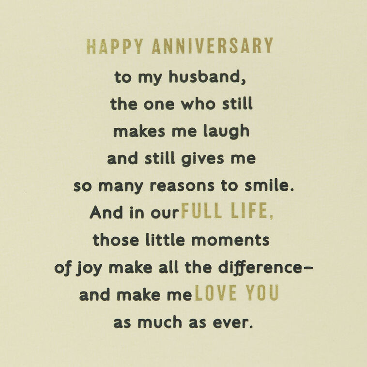 Hallmark Little Moments Of Joy Anniversary Card For Husband