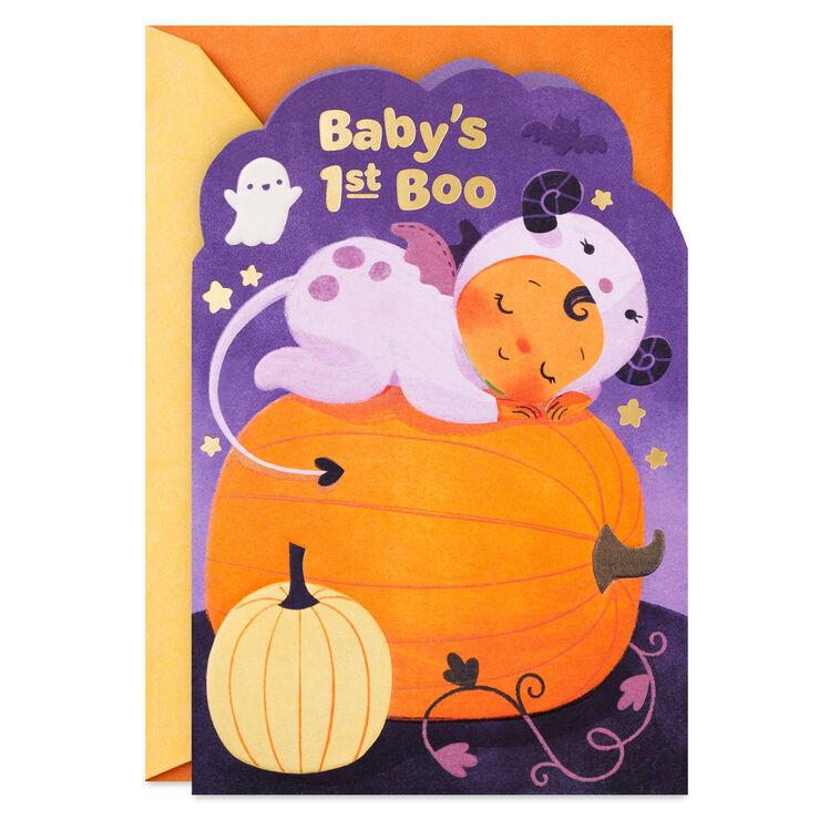 hallmark Little Purple Monster First Halloween Card for Girl