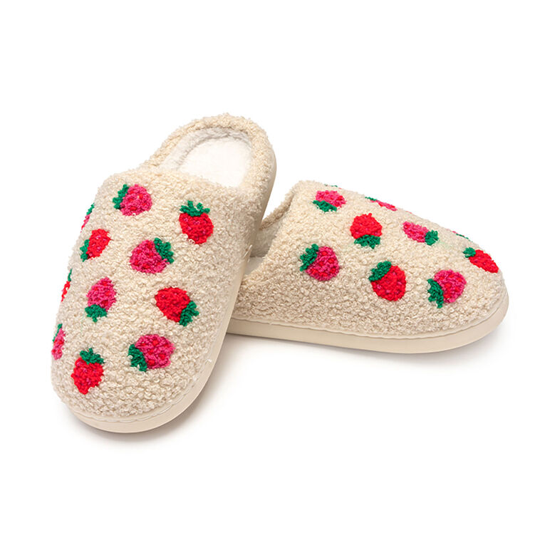 Hallmark Living Royal Strawberries And Cream Slippers