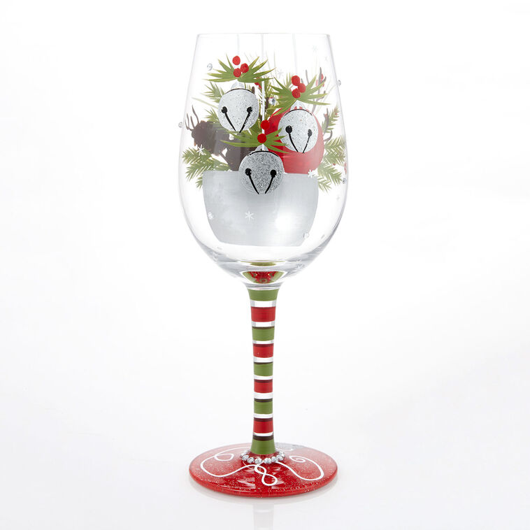 Hallmark Lolita Best Christmas Ever Handpainted Wine Glass 15 Oz