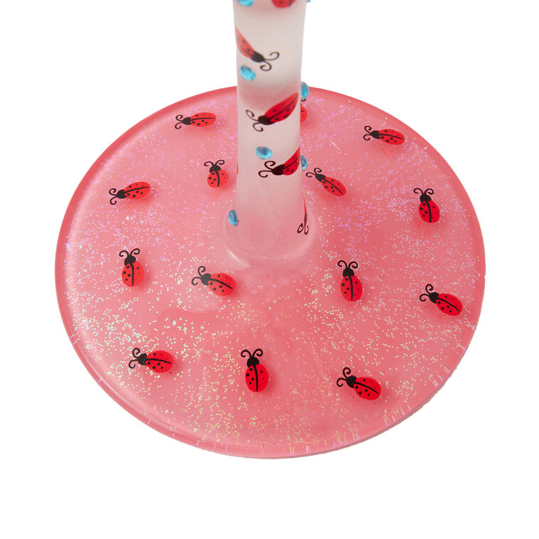 Hallmark Lolita Ladybird Handpainted Wine Glass 15 Oz