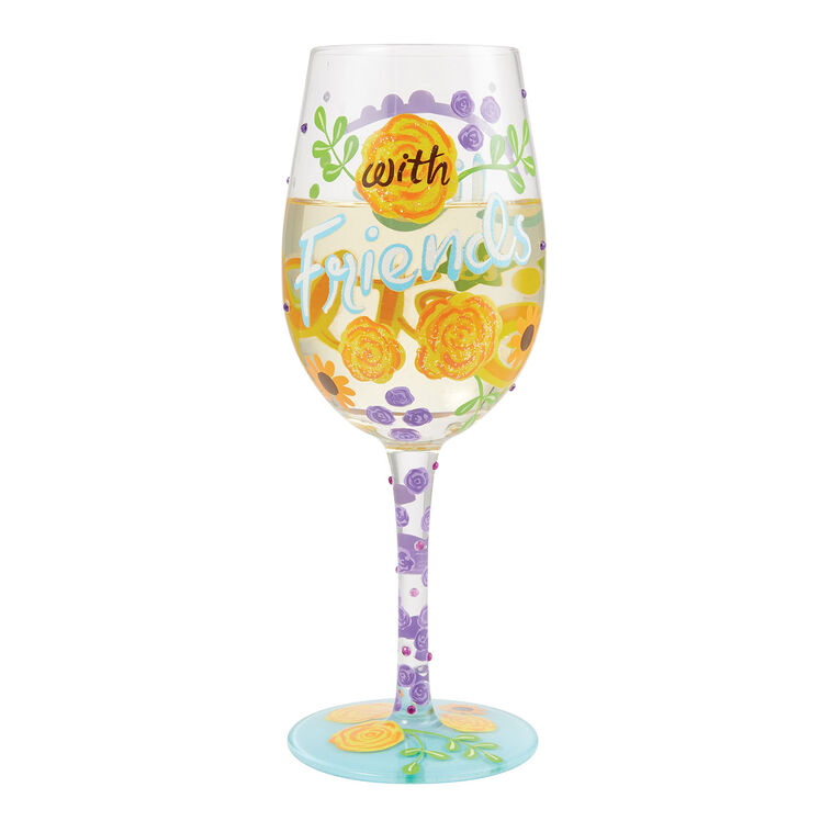 Hallmark Lolita Life Is Better With Friends Wine Glass 15 Oz