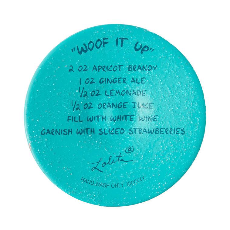 Hallmark Lolita Woof It Up Handpainted Wine Glass 15 Oz