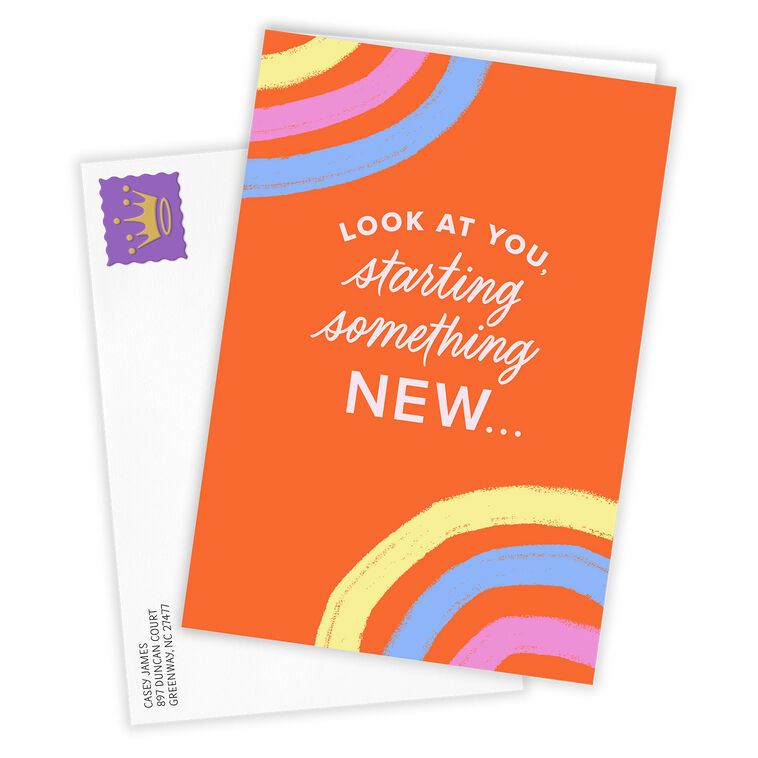 Hallmark Look At You Starting Something New Custom Congratulations Card