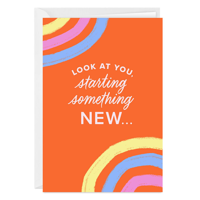 hallmark Look at You Starting Something New Custom Congratulations Card