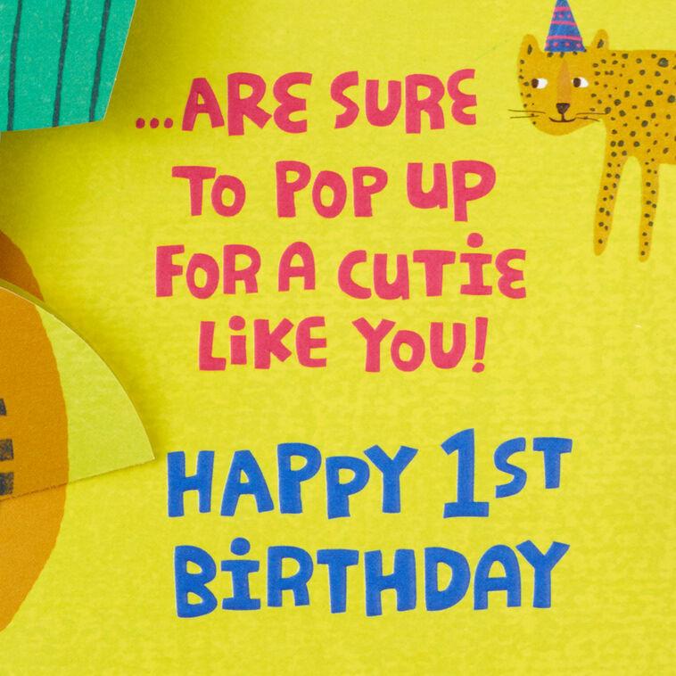 Hallmark Lots Of Surprises Pop-Up First Birthday Card