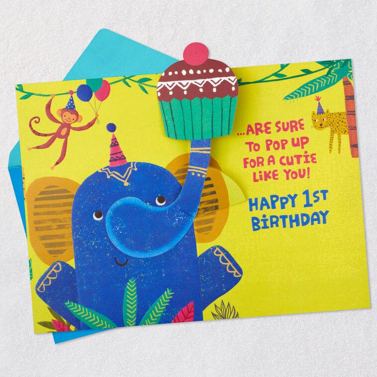 Hallmark Lots Of Surprises Pop-Up First Birthday Card