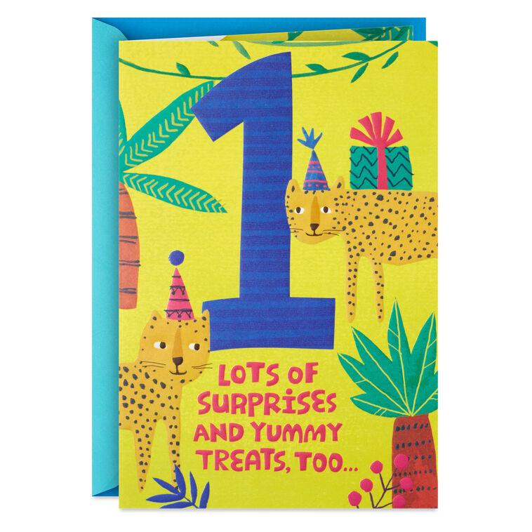 hallmark Lots of Surprises Pop-Up First Birthday Card