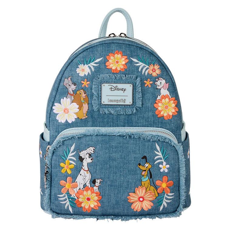 hallmark Loungefly Disney Dogs and Cats Denim Mini Backpack