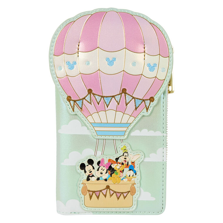 hallmark Loungefly Disney Mickey and Friends Hot Air Balloon Flap Wallet