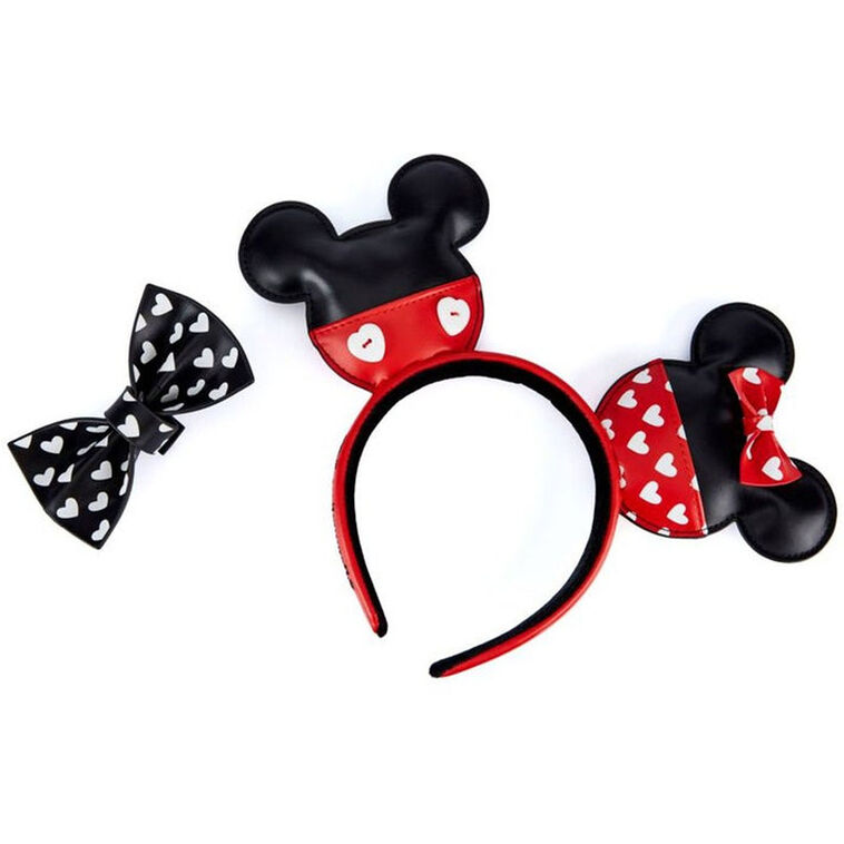 Hallmark Loungefly Disney Mickey Mouse And Minnie Mouse Hearts Headband