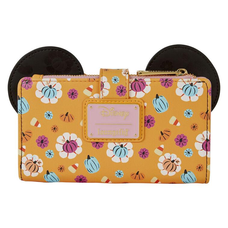 Hallmark Loungefly Disney Minnie Mouse Pumpkin Zip-Around Wallet