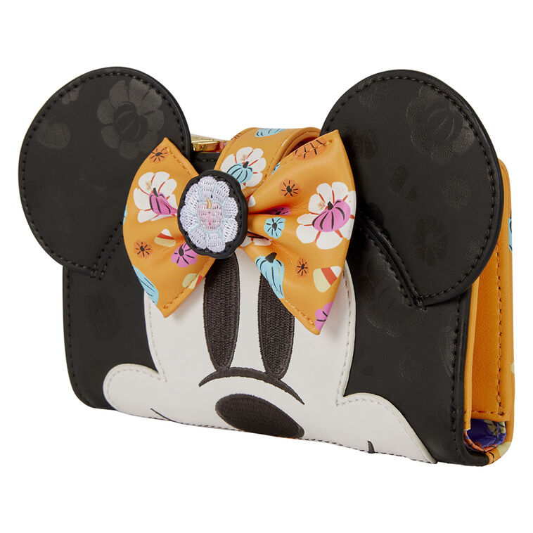 Hallmark Loungefly Disney Minnie Mouse Pumpkin Zip-Around Wallet