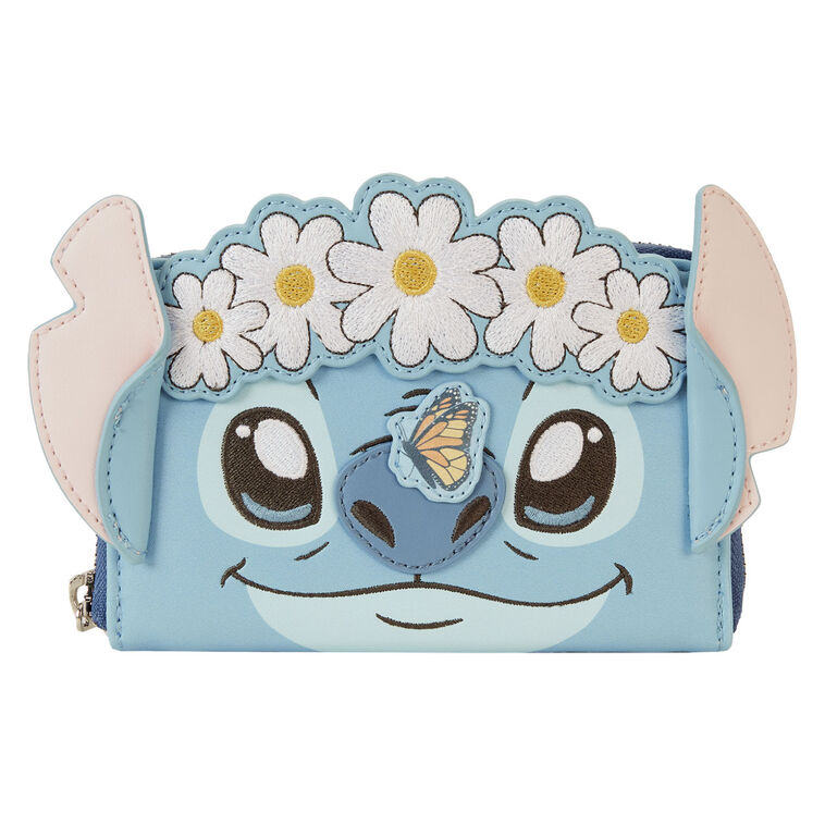 hallmark Loungefly Disney Stitch Spring Zip-Around Wallet