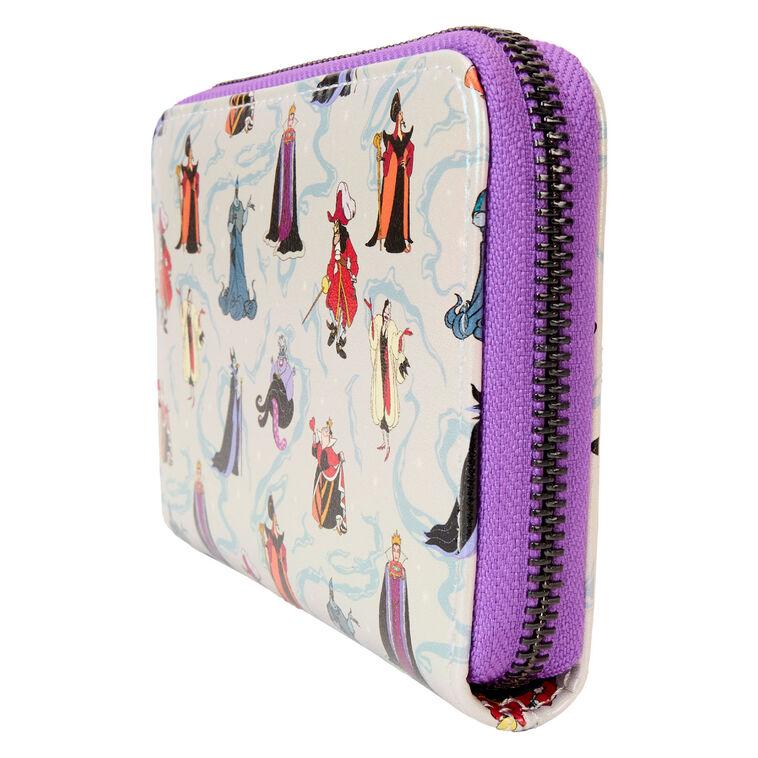 Hallmark Loungefly Disney Villains Iridescent Zip-Around Wallet
