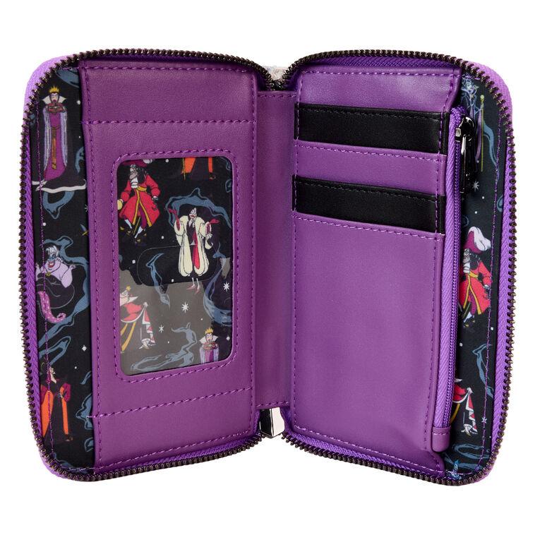 Hallmark Loungefly Disney Villains Iridescent Zip-Around Wallet