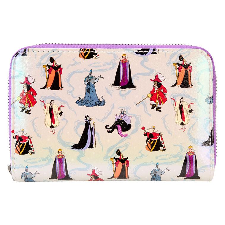 hallmark Loungefly Disney Villains Iridescent Zip-Around Wallet