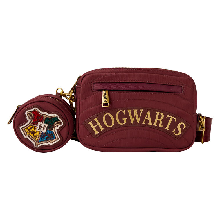 hallmark Loungefly Harry Potter Hogwarts Nylon Sling Bag With Coin Purse