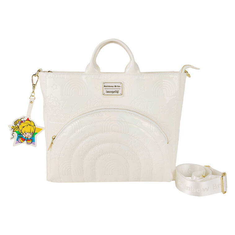 hallmark Loungefly Rainbow Brite Iridescent Convertible Tote Bag