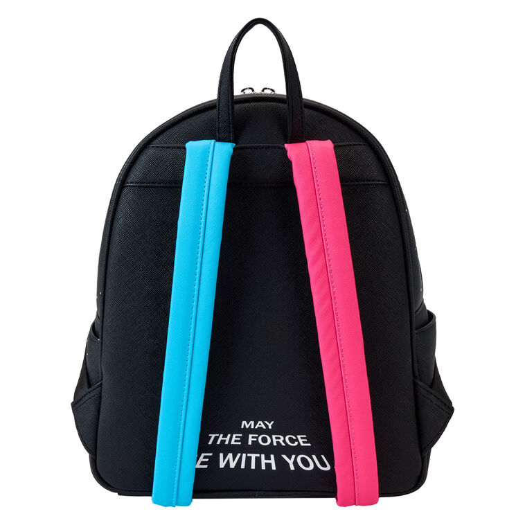 Hallmark Loungefly Star Wars Light-Up Neon Glow 70s Mini Backpack