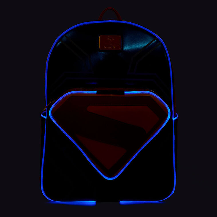 Hallmark Loungefly WB DC Superman Glow Light-Up Backpack